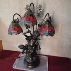 Engelen tafellamp met tiffany lampenkapjes, Antiek en Kunst, Antiek | Lampen, Ophalen