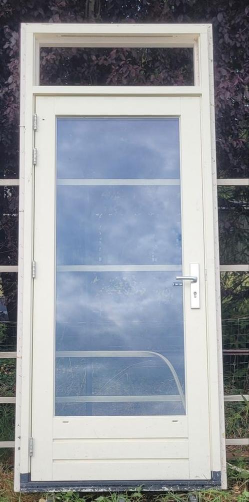 Hardhouten buitendeur/achterdeur inclusief kozijn!, Doe-het-zelf en Verbouw, Kozijnen en Schuifpuien, Gebruikt, Deurkozijn, Hout