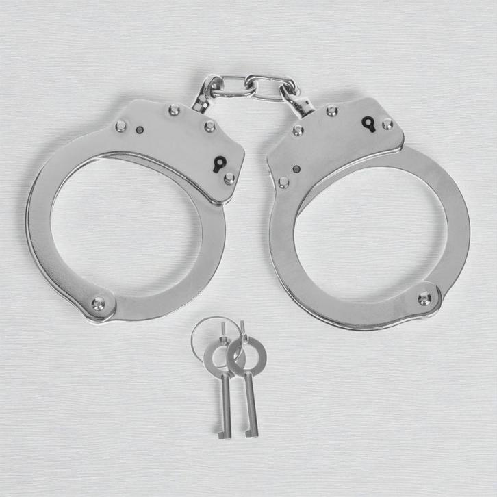 GS Double Lock Chain Handboeien - Zilver, Verzamelen, Militaria | Algemeen, Overige soorten, Overige typen, Overige gebieden, Verzenden