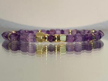 Edelsteen armband met amethist beschikbaar voor biedingen