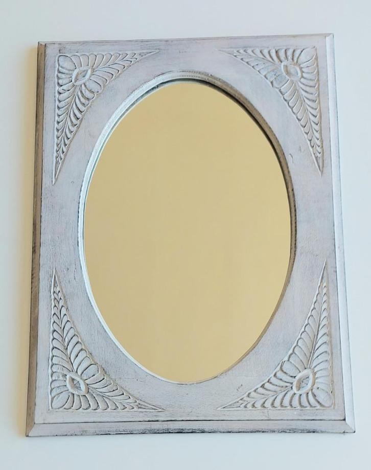 Spiegel Vintage ovaal, Huis en Inrichting, Woonaccessoires | Spiegels, Nieuw, Minder dan 50 cm, Minder dan 100 cm, Rechthoekig