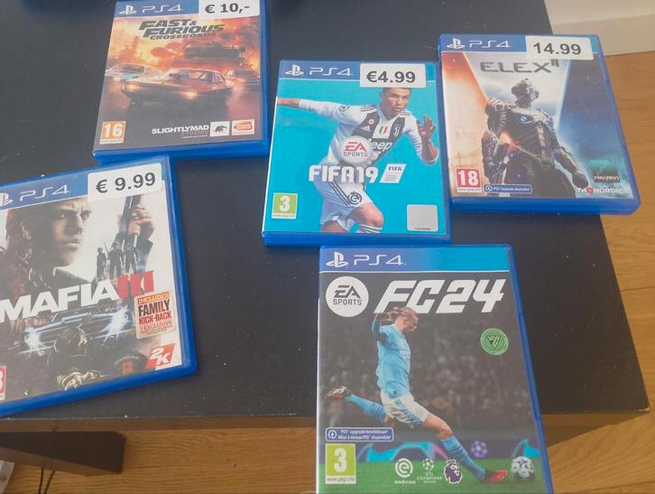 PS4 Games - Fast & Furious, FIFA, Elex, Mafia, FC, Spelcomputers en Games, Games | Sony PlayStation 4, Zo goed als nieuw, Sport