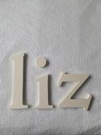 Houten letters L I Z (wit), Ophalen of Verzenden, Zo goed als nieuw