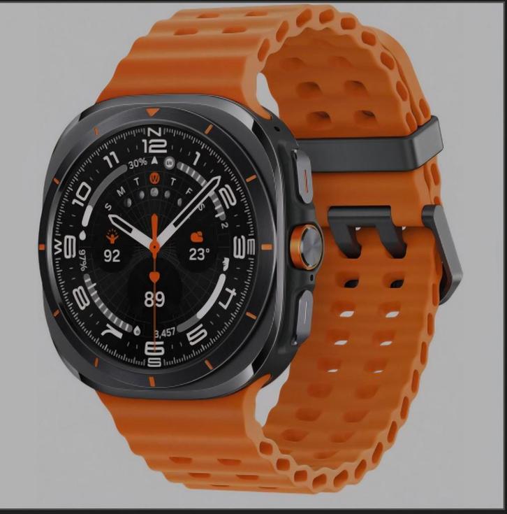 Samsung Watch Ultra 2025 - Nieuw Model!, Sieraden, Tassen en Uiterlijk, Smartwatches, Nieuw, Android, Oranje, Afstand, Calorieverbanding
