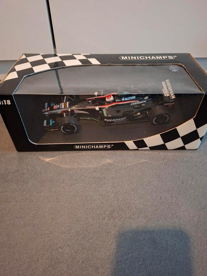 Minichamps Jos Verstappen Minardi 2003 1:18, Hobby en Vrije tijd, Modelauto's | 1:18, Zo goed als nieuw, Auto, MiniChamps, Ophalen of Verzenden