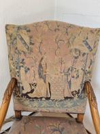 Geborduurde massief houten Fauteuil, Ophalen, Gebruikt, Hout