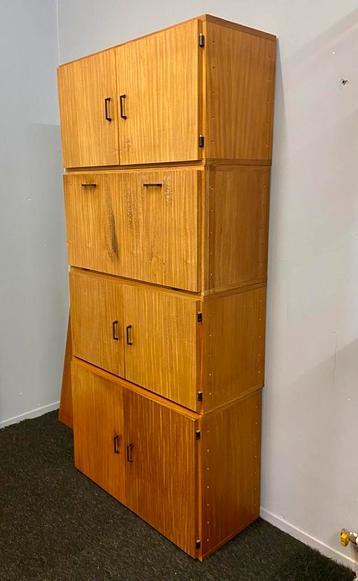 4 Vintage Simpels-Lux Wandmeubel Kastjes jaren 60/70 teak beschikbaar voor biedingen