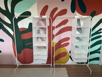 IKEA kledingrek + opbergers x2 beschikbaar voor biedingen