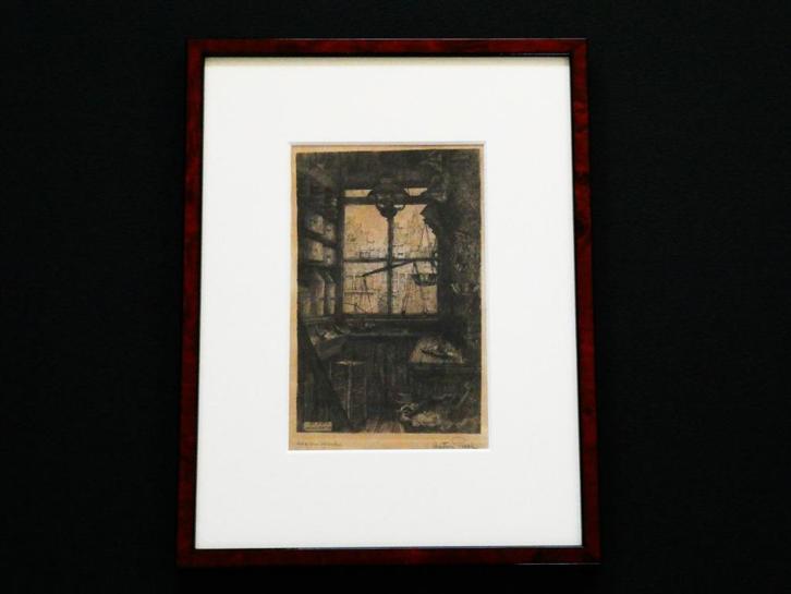 Anton Pieck Amersfoort 1916 grutterswinkeltje aan de Havik, Antiek en Kunst, Kunst | Etsen en Gravures, Ophalen of Verzenden