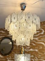 Graewe jaren ‘60 chroom glazen kroonluchter hanglamp, Huis en Inrichting, Lampen | Kroonluchters, Ophalen of Verzenden, Gebruikt