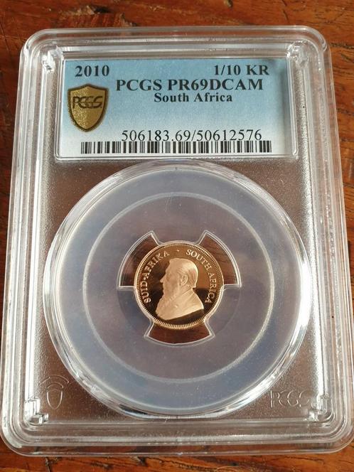 1/10 oz gouden Krugerrand 2010 in PCGS Slab (G), Postzegels en Munten, Edelmetalen en Baren, Zilver, Ophalen of Verzenden