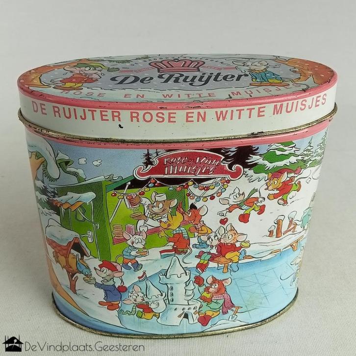 De Ruijter's rose en witte muisjes, Verzamelen, Blikken, Zo goed als nieuw, Overige, Overige merken, Ophalen of Verzenden