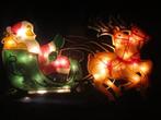 Vintage kerstman in arreslee sfeerlicht, Diversen, Kerst, Ophalen of Verzenden, Gebruikt