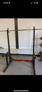 Squat-rack shoulder press en bankdrukken, Sport en Fitness, Ophalen of Verzenden, Zo goed als nieuw, Overige typen