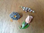 Oude / vintage / brocante broches bling bling, Overige materialen, Ophalen of Verzenden, Zo goed als nieuw, Zilver