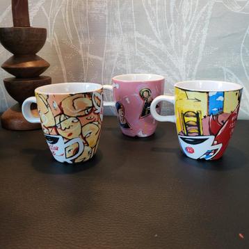 3 Mokjes DE Selwyn. 8 cm hoog en 7 cm doorsnee.  beschikbaar voor biedingen