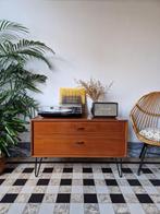 Vintage midcentury dressoir | platenspeler meubel | ladekast, Ophalen, Gebruikt, 1 of 2 laden, Minder dan 100 cm
