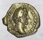 Romeinse Rijk Antoninus Pius – Denarius – 138 AC, Verzenden, Italië, Losse munt, Zilver