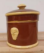 Aardewerk pot van Sarreguemines met mascarons, Antiek en Kunst, Ophalen of Verzenden