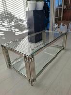 Moderne salontafel met glasplaat - 120x60 cm, Ophalen of Verzenden