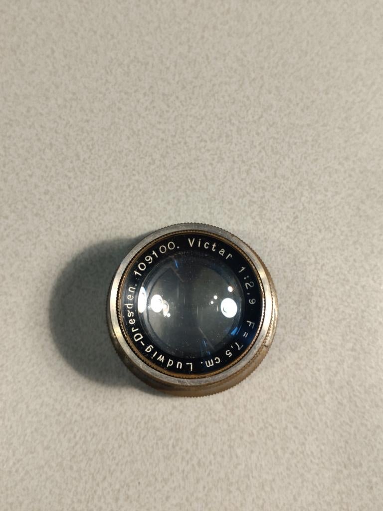 Ludwig dresden victar 75mm 1:2.9 lens 1935, Audio, Tv en Foto, Fotografie | Lenzen en Objectieven, Ophalen of Verzenden, Gebruikt