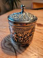 Verzilverd theebusje van DE, Antiek en Kunst, Antiek | Goud en Zilver, Ophalen of Verzenden
