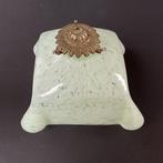 Lamp, Vintage Clichy  Glazen Lampenkap lichtgroen, Jaren '50, Ophalen of Verzenden