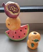 Vrolijke vaasjes fruit, Huis en Inrichting, Woonaccessoires | Vazen, Overige kleuren, Ophalen of Verzenden, Minder dan 50 cm, Glas