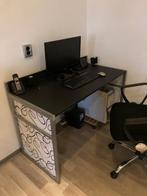 bureau met stoel kleur zwart zonder computer, Huis en Inrichting, Ophalen, Zwart
