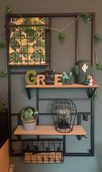 Industrieel Wandrek Xenos met Bakjes en Planken, Huis en Inrichting, Woonaccessoires | Wanddecoraties, Ophalen, Zo goed als nieuw