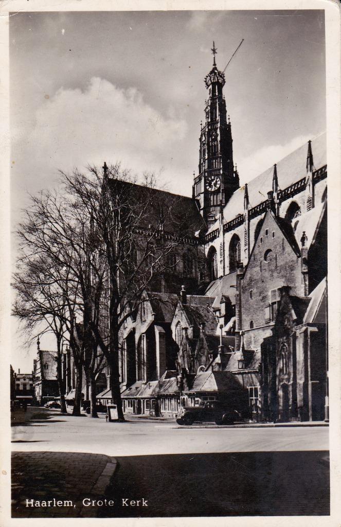 00240 Haarlem - Grote kerk - gel. 1953, Verzamelen, Ansichtkaarten | Nederland, Gelopen, Noord-Holland, 1940 tot 1960, Verzenden