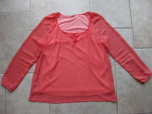 Blouse met transparante mouwen Miss Etam XL 44, Kleding | Dames, Blouses en Tunieken, Zo goed als nieuw, Maat 42/44 (L), Oranje