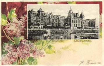 Amsterdam - Het Centraal-Station. - 1901 gelopen beschikbaar voor biedingen