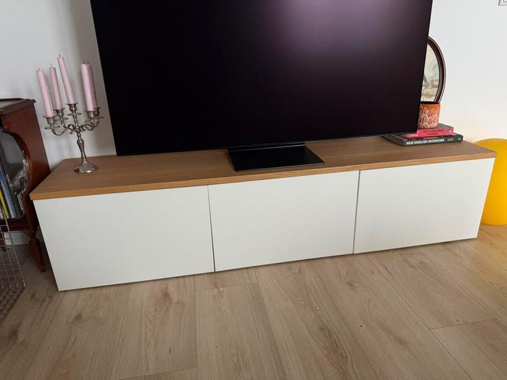 IKEA BESTÅ tv-meubel + toppaneel, Huis en Inrichting, Kasten | Televisiemeubels, Zo goed als nieuw, Minder dan 100 cm, 25 tot 50 cm