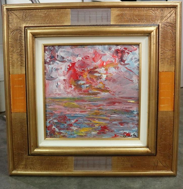 GIl CAMATTE, Zeegezicht 1, Antiek en Kunst, Kunst | Schilderijen | Klassiek, Ophalen of Verzenden