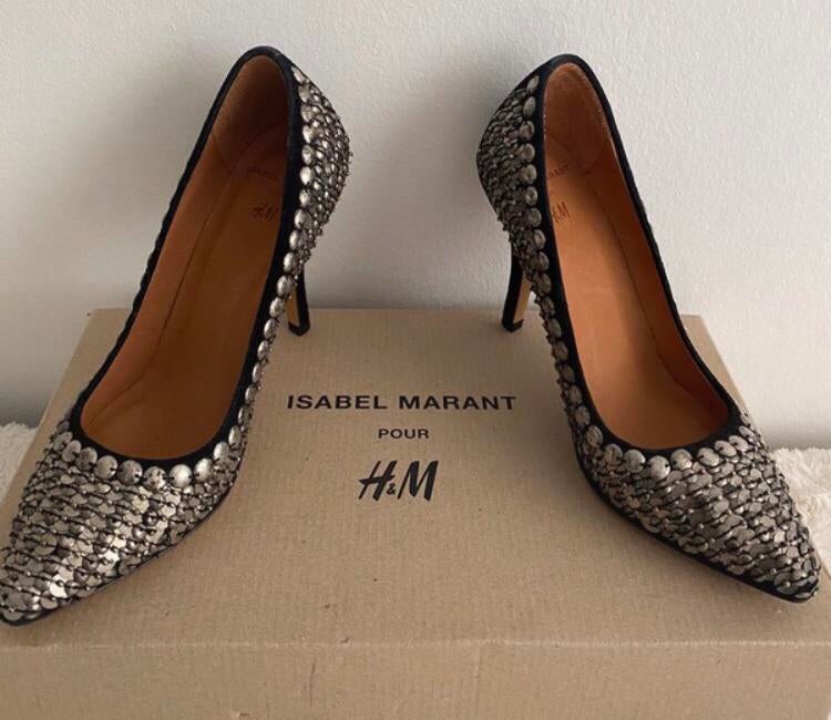 Isabel Marant x h&m pumps 36, Ophalen of Verzenden, Zo goed als nieuw, Zwart