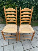 Te Koop : Boerenstoeltjes Boeren Stoelen Riet Eiken Hout, Ophalen