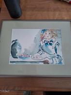 Leuk schilderij  met kind in lijst, Antiek en Kunst, Kunst | Litho's en Zeefdrukken, Ophalen of Verzenden