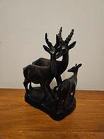Houten vintage antilopen, Antiek en Kunst, Kunst | Beelden en Houtsnijwerken, Ophalen of Verzenden