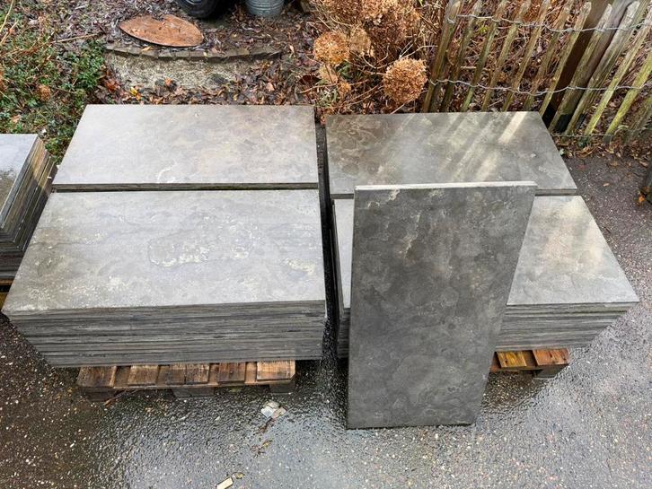 Chinese hardsteen tegels 100x50, Tuin en Terras, Tegels en Klinkers, Gebruikt, Terrastegels, Natuursteen, 10 m² of meer, Ophalen