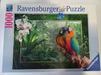 * Puzzel Ravensburger Papegaaien in de jungle 1000 st *, Ophalen of Verzenden, 500 t/m 1500 stukjes, Gebruikt, Legpuzzel