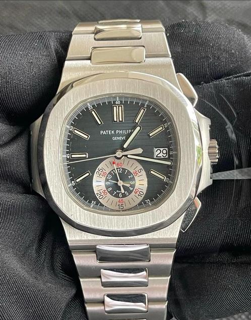 Patek Philippe 5980/1A, Sieraden, Tassen en Uiterlijk, Sporthorloges, Zo goed als nieuw, iOS, Zwart, Ophalen of Verzenden