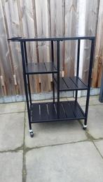 Trolley / bijzettafel op wieltjes, Huis en Inrichting, Tafels | Bijzettafels, Ophalen, Gebruikt, Metaal of Aluminium, 55 tot 75 cm