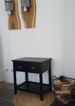 sidetable / haltafeltje, zwart, Huis en Inrichting, Tafels | Sidetables, Ophalen, 25 tot 50 cm, Rechthoekig