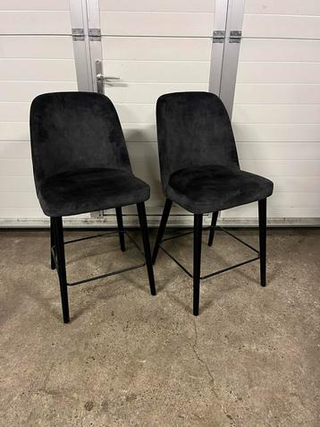 2 stuks Luxe velvet horeca barkrukken voor kookeiland beschikbaar voor biedingen