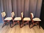 Vintage stoelen set van 4 Pynock Wierden, Vier, Gebruikt, Vintage, Hout