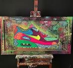 Tof nike airmax schilderij op hout 130x70 cm, Ophalen