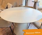 WOOOD beige ronde eetkamertafel, doorsnee120cm, Huis en Inrichting, Tafels | Eettafels, Ophalen, Rond, Zo goed als nieuw, Vier personen