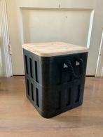 Stoere Zwarte Opbergbox / Zitplaats JENS Living, Zwart, Ophalen of Verzenden, Zo goed als nieuw, Metaal