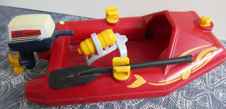 vintage Playmobiel bootje rood met assescoires, Kinderen en Baby's, Speelgoed | Playmobil, Gebruikt, Los playmobil, Ophalen of Verzenden